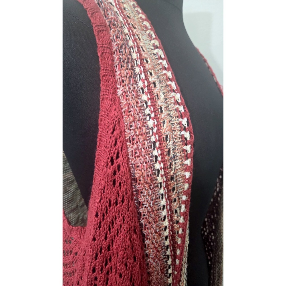 Absolutely Famous Open Crochet Shrug Cardigan Fringe Festival Boho Vibes Size 3X - Picture 6 of 8